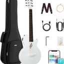 Enya NOVA GO SP1 Carbon Fiber Travel Guitar - 35" Acoustic Electric with Smart AcousticPlus Technology, Built-in Effects, USB Recording, Bluetooth Speaker, Beginner Bundle with Gig Bag & Accessories