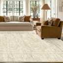 9x12 Ft Extra Large Area Rugs for Living Room, Soft Non-Slip Machine Washable Rug, Vintage Stain Resistant Carpets for Bedroom Nursery Dining Room Home Decor (Beige)