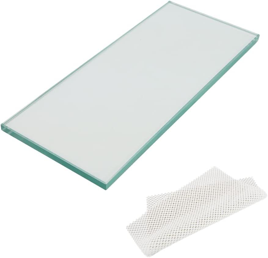 SCOTTCHEN Float Plate Glass Lapping Plate for Scary Sharp System 5-1/8in W x 11-7/8in L x 8mm T, with Anti-slip mat-1pcs