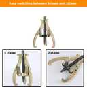 3-Jaw Gear Puller, 2/3-Jaw Puller with Reversible Jaws for Removal of Pulley Flywheel Bearing Puller Tool Separate Lifting Device (6inch)