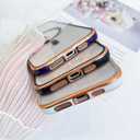 Fiyart Designed for iPhone 16 Pro Max Case,Compatible with MagSafe Plating Removable Lens Cover Clear Magnetic Shockproof Phone Bumper for Women Girls 6.9"-White