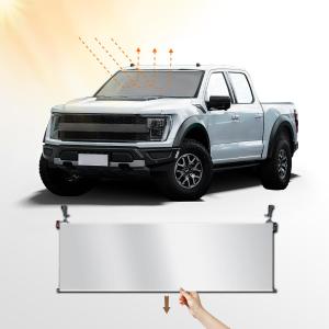 Retractable Windshield Sunshade for Car New Permanent Automotive Scaling Front Windshield Sun Shades Compatible for F150 Long Term Use Roll Up Down with Button, No More StoringMoving (1260mm*900mm)