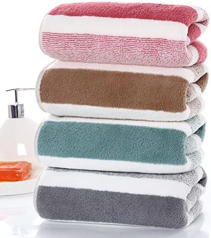 SOFTBATFY Microfiber Towels - Absorbent Hand and Spa Towels for Hair, Sports, and Travel (Stripe-Cabana)