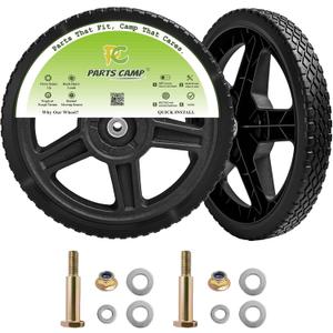 Parts Camp Push Mower Wheel kits Lawn Mower 14 inch Wheels for Push Mower(Set of 2)