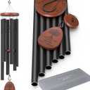 Sympathy Memorial Wind Chimes for Loss of Loved One, 41 inch Large Wind Chimes Outside Deep Tone,Ideal Memorial/Bereavement/Sympathy Gift for Condolence and Funeral (Black)