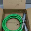 7 Way ABS Trailer Cord, 15FT Straight 7 Way ABS Coiled, Heavy Duty Electric Power Cable, Trailer Cord Power Wire for Semi Trucks Tractors Trailors - Green Line