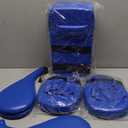 Poen 7 in 1 Taekwondo Kick Pad Boxing Training Equipment Punching Mitts Martial Arts Wrist Band Adjustable Soft Pads Set for Karate Muay Thai MMA Training (Blue)