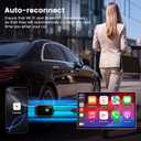 Wireless CarPlay Adapter for iPhone Plug-and-Play with USB-A Extension & USB-C Connector, Zero Latency, Compatible with 2016+ Cars & iOS 10+