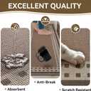 Kitchen Mats for Floor, 17''x30''+17''x47''Kitchen Rugs Set of 2, Washable Absorbent Kitchen Mat Non Slip, Braided Kitchen Runner Rug, Kitchen Sink Rug, Brown