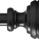 Curtain Rods for Windows 48-84 inch, 3/4 inch Heavy Duty Adjustable Decorative Curtain Rod with Modern Finials,Window Rods for Bedroom, Living Room,Patio and Kitchen (16"-84"|1 PACK, Black)