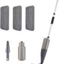 Amazon Basics Dry and Wet Floor Spray Mop, 360-Degree Swivel Spray Mop for Hardwood Tile Laminate Floor Cleaning with 16.9 oz Refillable Tank, 49-inch, 3-Pack Washable Pads