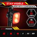 Bike Lights Front and Rear, Bright Rechargeable Bicycle Light 8+12 Modes, Bike Headlight Taillight Set for Night Riding Safety, IPx6 Waterproof Cycling Light with Long Battery Life, 3 Set