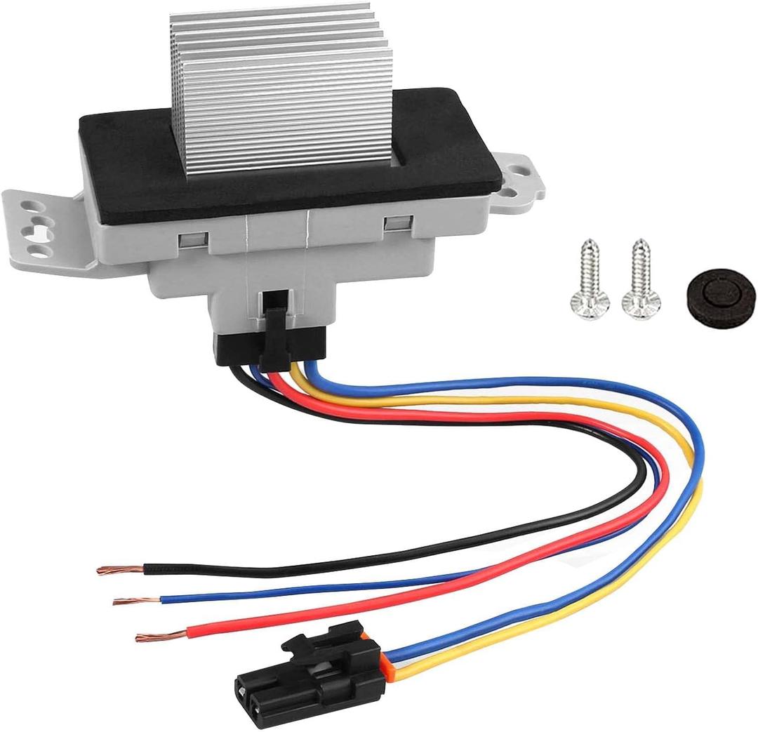 HVAC Blower Motor Resistor Kit Replacement# 15-81773 JA1639 973-508 89019351 RU631 Fit Chevy Silverado Tahoe Suburban Tahoe Impala Limited GMC Sierra Yukon