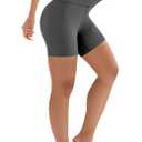 Laite Hebe Biker Shorts Women High Waisted Tummy Control- 5"/8"/Capri, Ultra-Comfort for Workouts, Yoga & Daily Wear (Gray)