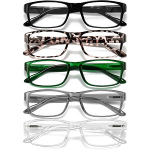 Gaoye Professional Reading Glasses for All Day - Computer Readers with Blue Light Protection - Value Pack (Clear Natural Hues) +2.00