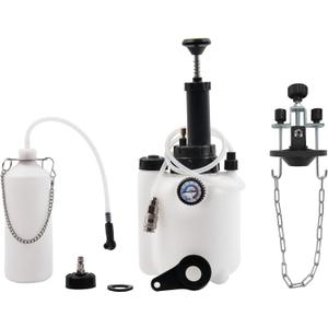 DHA 3L Car Brake Bleeding Kit Hand Held Pressure Tester Brake Fluid Bleeder Kit with E20 and Universal Caps