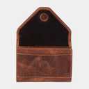 grande 3639 Genuine Leather Card Holder For Women and Men Slim Minimalist Small Accordion Magnetic Wallet (Chocolate Brown)