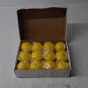 Heater Yellow Dimpled Baseballs, 1 Dozen, Polyurethane Material, Optic Yellow Color, for Use in Real Ball Pitching Machines