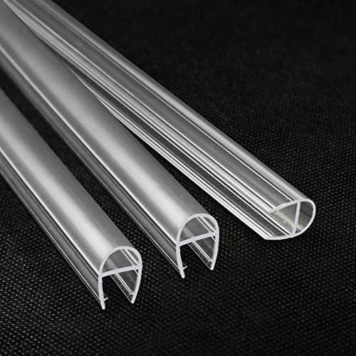 KOLAKO Shower Door Seal, 3pcs x 39inch Glass Door Sweep for 3/8Inch Frameless Shower Door Side Seal U-Type Door Seal Strips Waterproof Door Sealing Jam Stop Leak