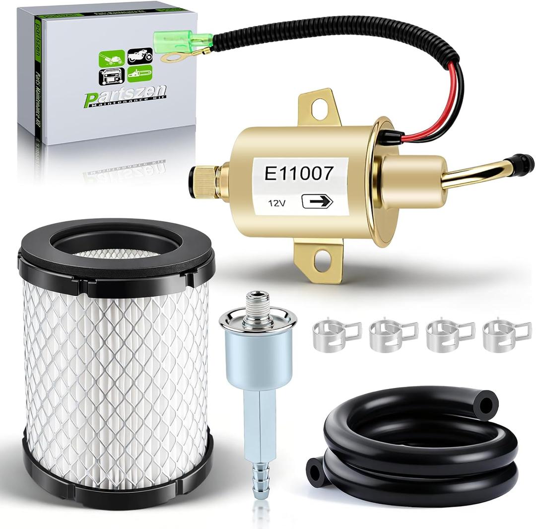 149-2311 Fuel Pump with 149-2457 Fuel Filter Tune Up Kit for Onan Cummins Generator 4000 4KW Microlite MicroQuiet Generators Parts with 1403280 Air Filter