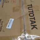 TUTOTAK End Table with Charging Station, Set of 2, Small Side Table with Outlets, Nightstand Bedside Table, 2-Tier Storage Shelf for Small Space, Living Room, Bedroom White TB01BW041