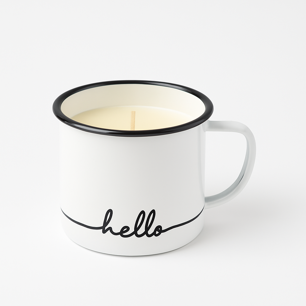 BLUE RIDGE MOUNTAIN CAMPER MUG CANDLE Vanilla Wild Honey 12 OZ