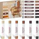 Wood Filler Sticks, 12 Colors Furniture Markers Touch Up for Repair Any Furniture Scratch, Scuffs, Cracks and Nail Holes on Wood Furniture, Floors, Doors, Cabinets, Tables