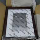 Egofine 8x10 Picture Frames Made of Solid Wood with Plexiglass, Display Pictures 4x6/5x7 with Mat or 8x10 Without Mat Set of 4 for Tabletop and Wall Mounting, Walnut Color