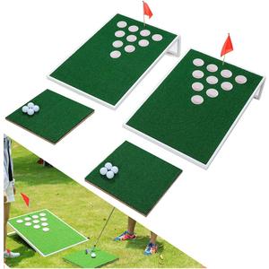 SPRAWL Golf Cornhole Set Exciting Golf Chipping Game Chip Shot Game for Tailgate Beach Backyard Man Cave (10K white)