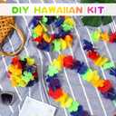 Set of 36 Hawaiian Leis Flower Lei Hawaiian Necklace Tropical Hawaii Luau Party Favors Decoration for Beach Birthday Graduation Kids Photo Prop, 41 Inches (Rainbow)