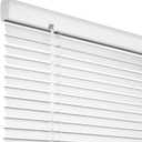 ACMEART Blinds for Window,1'' Cordless Aluminum Venetian Mini Window and Door Blinds Customized Width 18-96'',White