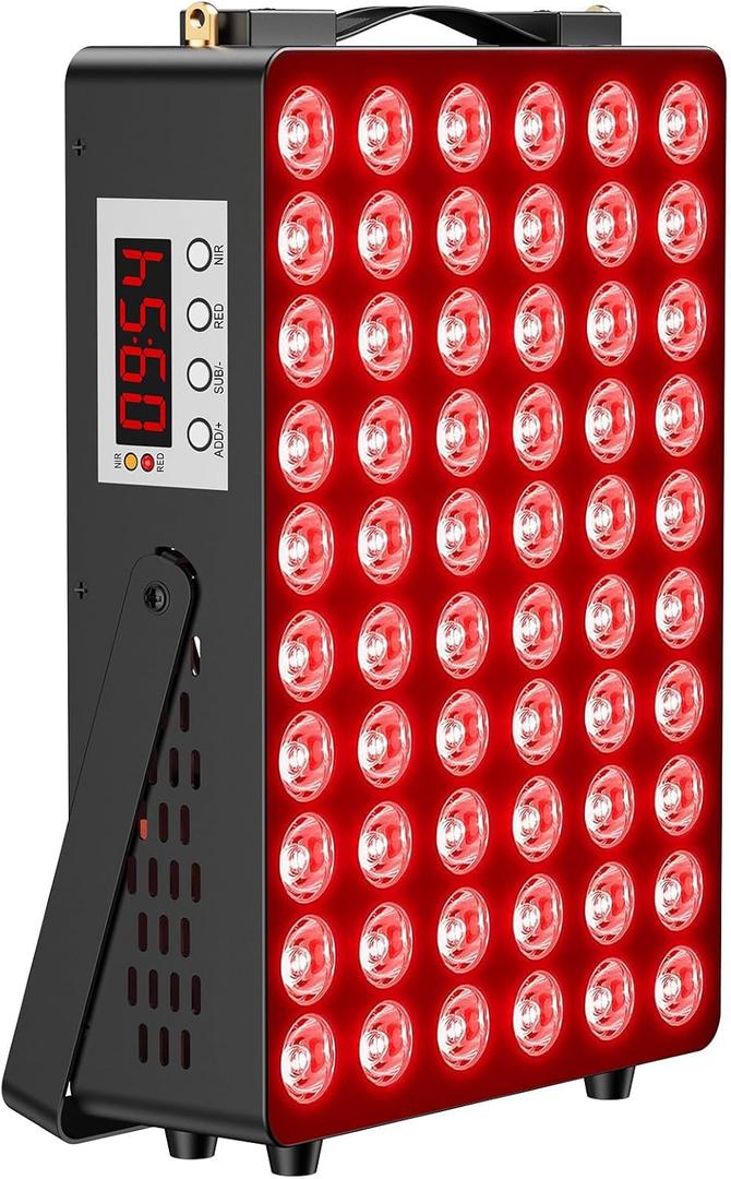 Red Light Therapy for Face and Body,Near Infrared Light Therapy for Pain Relief,Sleep, Skin Health, Recovery with 660nm 850nm 300W High Power Panel, Infrared Therapy or Infrared Light Therapy Device (Black)