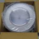 Reli. 110 Pcs Plastic Dessert Plates, Disposable (6 inch, Clear)| Small Plates for Party, Heavy Duty | Hard Plastic Dessert Platter for Cake, Wedding, Birthday, Salad/Appetizer (6")
