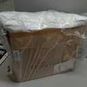 Three Geese White Goose Feather & Cotton Pillows King Size Set of 2 - Soft 600 Thread Count 100% Cotton, Medium Firm,Soft Support,White Solid