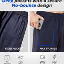Separatec Men's Athletic Running Shorts Lightweight Breathable 7" with Zipper Pockets (Black, XL)