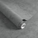 48"354" Extra Wide Big Roll Dark Grey Concrete Wallpaper Peel and Stick 3D Thick Gray Cement Concrete Contact Paper Vinyl Wrap Matte Textured Waterproof Wall Sticker for Bedroom Bathroom