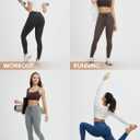 baleaf Workout Leggings for Women with Pockets Drawstring Tummy Control Scrunch Butt 7/8 Ankle Petite Yoga Pants Running (Blue, L)