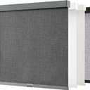 AOSKY Blackout Roller Shades Cordless Blinds for Windows, Free-Stop Shades with Valance, Thermal Insulated Fabric, UV Protection, Blinds for Home and Office (36" W x 72" H, Linen Grey)