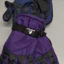 Wenouy Kids Winter Gloves Waterproof Snow Ski Gloves for Boys Girls Warm Adjustable Accessories for Cold Weather (6-8 Years, Navy Blue, Purple)