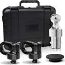 Gooseneck Hitch Ball Kit - 60692 Puck System with 2-5/16-Inch Ball and 2 Gooseneck Safety Chain Anchors Fits for 2013-2024 Ford F250 F350 F450 and Fits for 2016-2024 Silverado Trucks