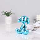 Small Balloon Dog Statue Home Decor, Yoga Dog Statue Ornament, Blue Balloon Dogs Figurines Crafts Cute Room Decor, Living Room Desktop Decorations, Animal Statues Shelf Decors