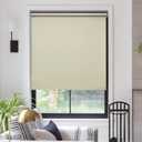 MYshade Free-Stop Cordless Roller Shades for Windows Room Darkening Roller Shades & Blinds Same Color Both Sides Fabric Pull Down Shade for Home Office Indoor Easy to Install, Beige (35" W X 72" H)