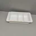 3 Pcs Expandable Drawer Organizer Bins Adjustable Deep Drawer Hanging Organizer Tray Expandable 11.4 to 18.1 Inches Plastic Dividers Storage for Office Bathroom Bedroom Kitchen Desk, White