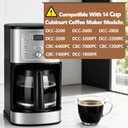 14-Cup Coffee Pot Replacement for Cuisinart Coffee Maker DCC-220, DCC-2600, DCC-2800,DCC-3200P1,CBC-7000PC,CBC-7200PC,CBC-7400PC,DCC-1800FR. Glass Carafe Replacement for Cuisinart with Sturdy Handle.