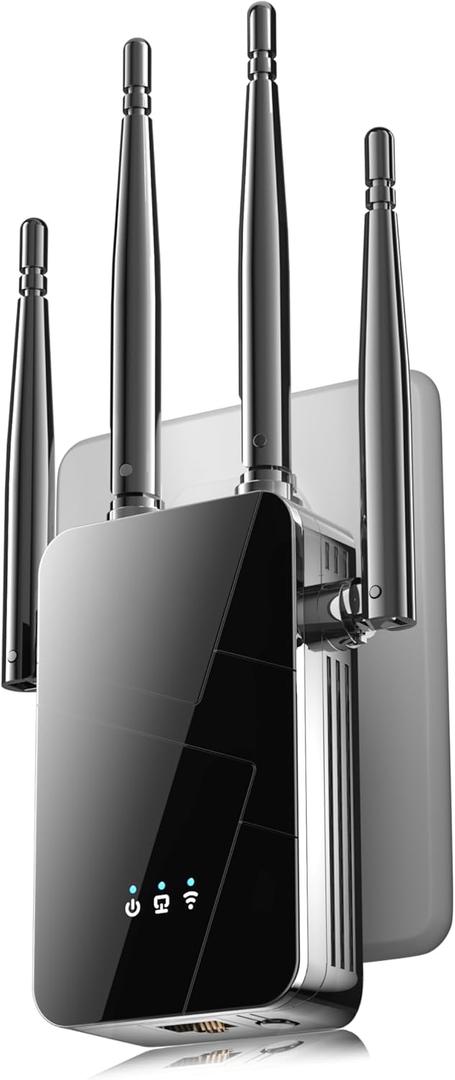 2026 WiFi Extender Signal Booster - up to 10000 sq.ft Coverage, Wireless Booster - Long Range Internet Repeater, WiFi Booster and Signal Amplifier w/Ethernet Port, 1-Tap Setup