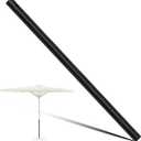 Otoolling 1 Pack 1.5'' Dia Umbrella Replacement Lower Pole, Heavy Steel Patio Umbrella Bottom Pole Replacement, 1.7 mm Thickness, No Bullet Buckle Outdoor(Black,46'')