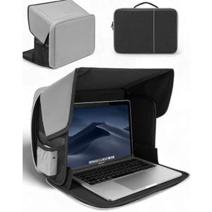 Laptop Sun Shade, Fits 13-16 inch Laptop, UV-Heat Reflective & Water-Resistant Material, Easy to Carry Computer Case for Working Outside,Travel, Beach