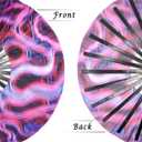 Zolee Large Rave Clack Fan for Line Dancing - Boots on The Ground Popping Folding Hand Fan - for EDM, Music Festival, Hot Flashes, Event, Party, Dance, Decorations, Gift (Psychedelic)