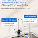 Waterdrop X12-Plus Dual Flow RO Water Filter System, Alkaline Mineral pH+ | 1200 GPD Under-sink RO System, 12-Stage Filtration Tankless RO, Dual Flow Faucet (RO & Mineral Water), BPA-Free