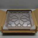 Boho Wall Mirror Decor, Set of 2 Rustic Farmhouse Accent Mirror 12x12 Inch, Square Shatterproof Vintage Style Mirrors for Wall, Small Decorative Mirrors for Living Room, Bedroom(Brown)